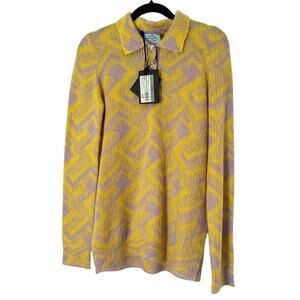 Prada NWT Women's Mohair Polo Multicolor Sweater